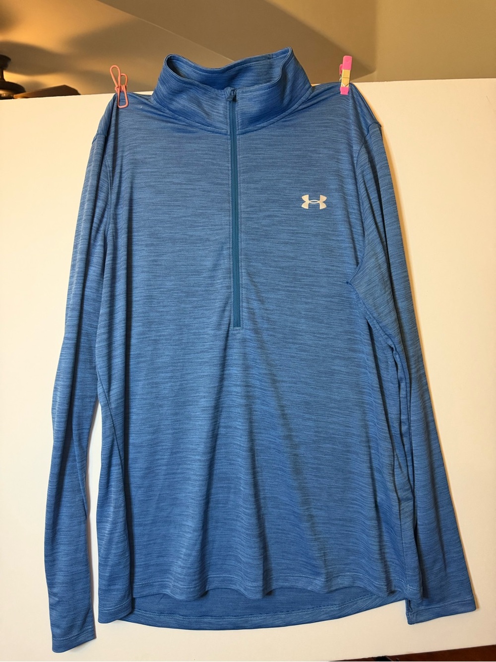 Under Armour Men’s Heathered Blue Quarter-Zip Performance Pullover